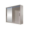 KLEIDERSCHRANK London VI, mit RGB LED Beleuchtung - Kaschmir/Silberfarben, Holzwerkstoff/Kunststoff (180/215/58cm) - MIRJAN24