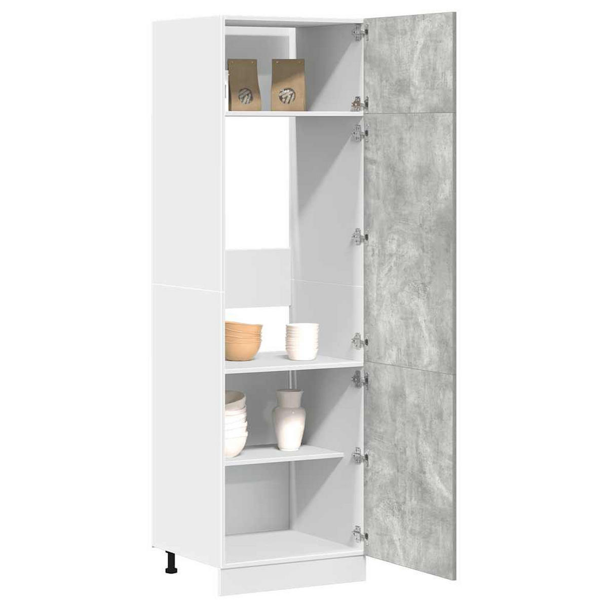 KÜHLUMBAUSCHRANK Lyon Betongrau 60/57/207 Cm Holzwerkstoff - Grau, Holzwerkstoff (57/207/60cm) - vidaXL