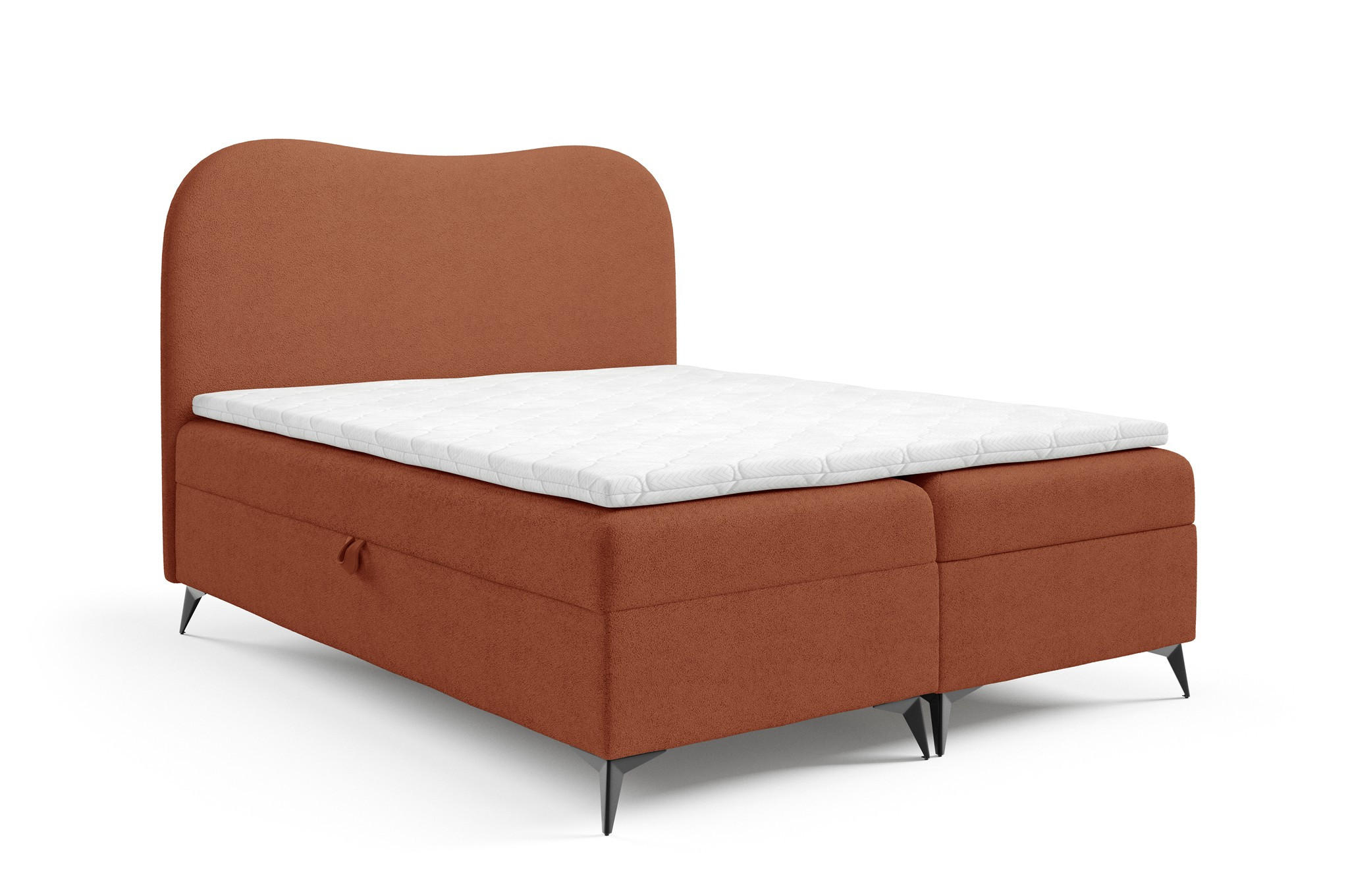 BOXBETT Blair Premium - Rotbraun, Holzwerkstoff/Textil (180/200cm) - Fun Möbel