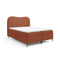 BOXBETT Blair Premium - Rotbraun, Holzwerkstoff/Textil (180/200cm) - Fun Möbel
