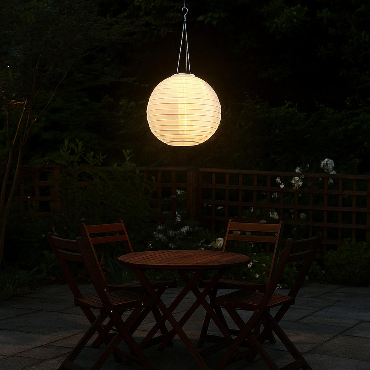 LED AUSSENHÄNGELEUCHTE Lampion Weiß 2er Set - Weiß, Metall (30/30/55cm) - Globo Lighting