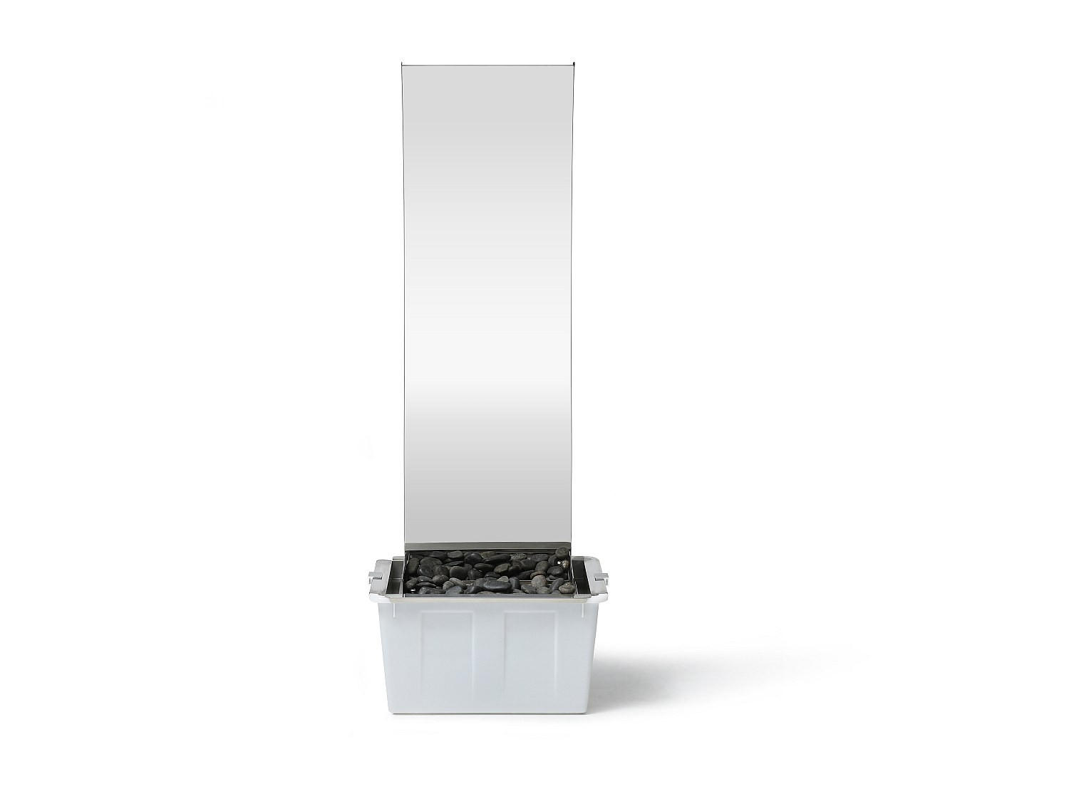 GARTENBRUNNEN - 48 cm x 34.2 cm - Metall - Silberfarben - HOKI - Silberfarben, Metall (34.2/48/130cm) - Vente-Unique