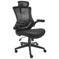 BÜROSTUHL Schwarz Paladin - Schwarz, Textil (52/96/56cm) - Beliani