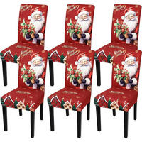 STUHLHUSSEN Weihnachten 6er Set Rot - Rot, Textil (20/26cm)