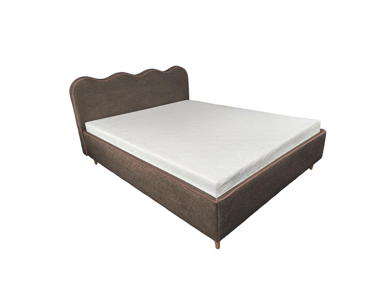 POLSTERBETT COCO 180x200 cm Dunkelbraun Royal mit Bettkasten Bonellmatratze H3 - Dunkelbraun, Textil (180/200cm) - KS Home Concept