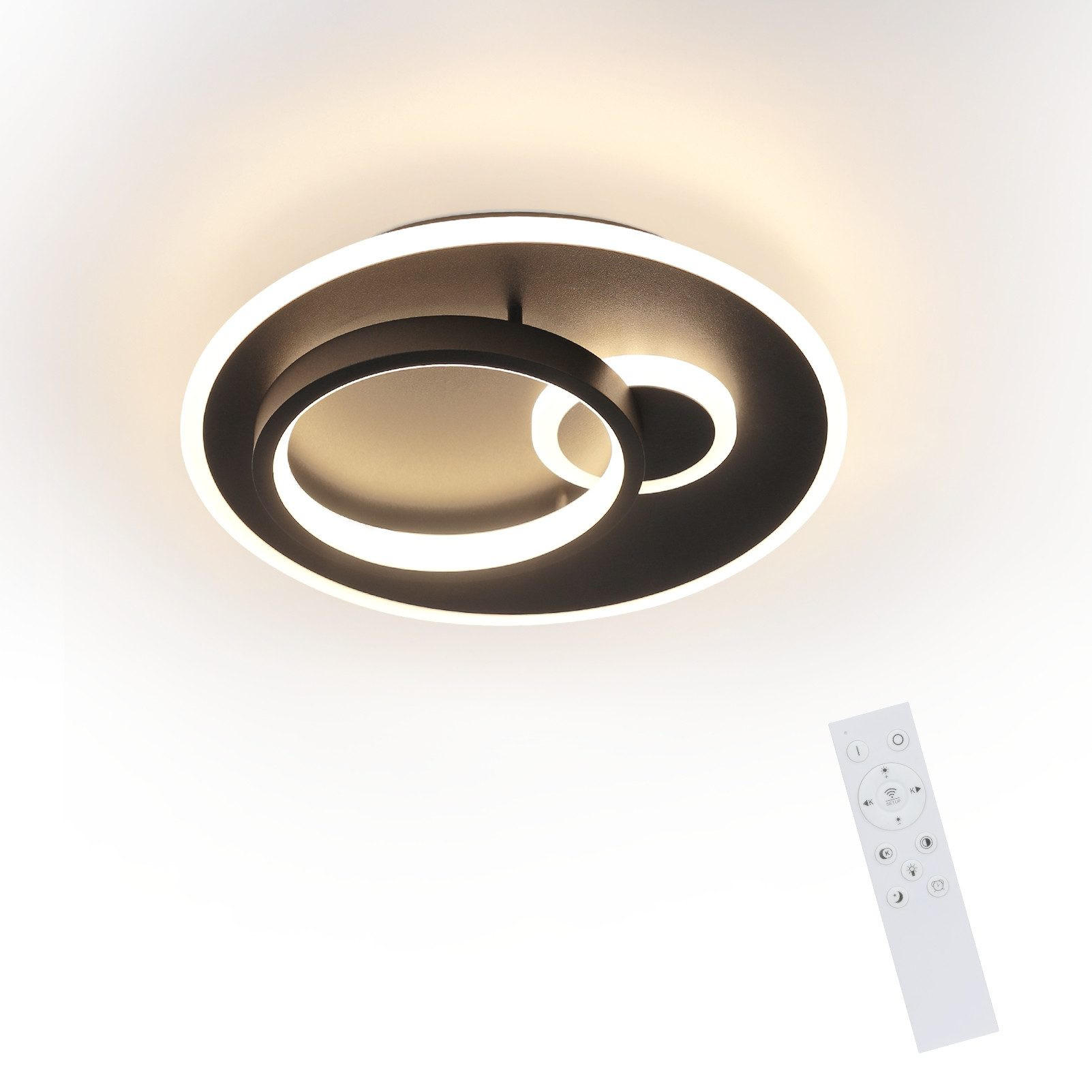 LED-DECKENLEUCHTE Peter 31 cm - Schwarz, Kunststoff (31/8.5/31cm) - ZMH