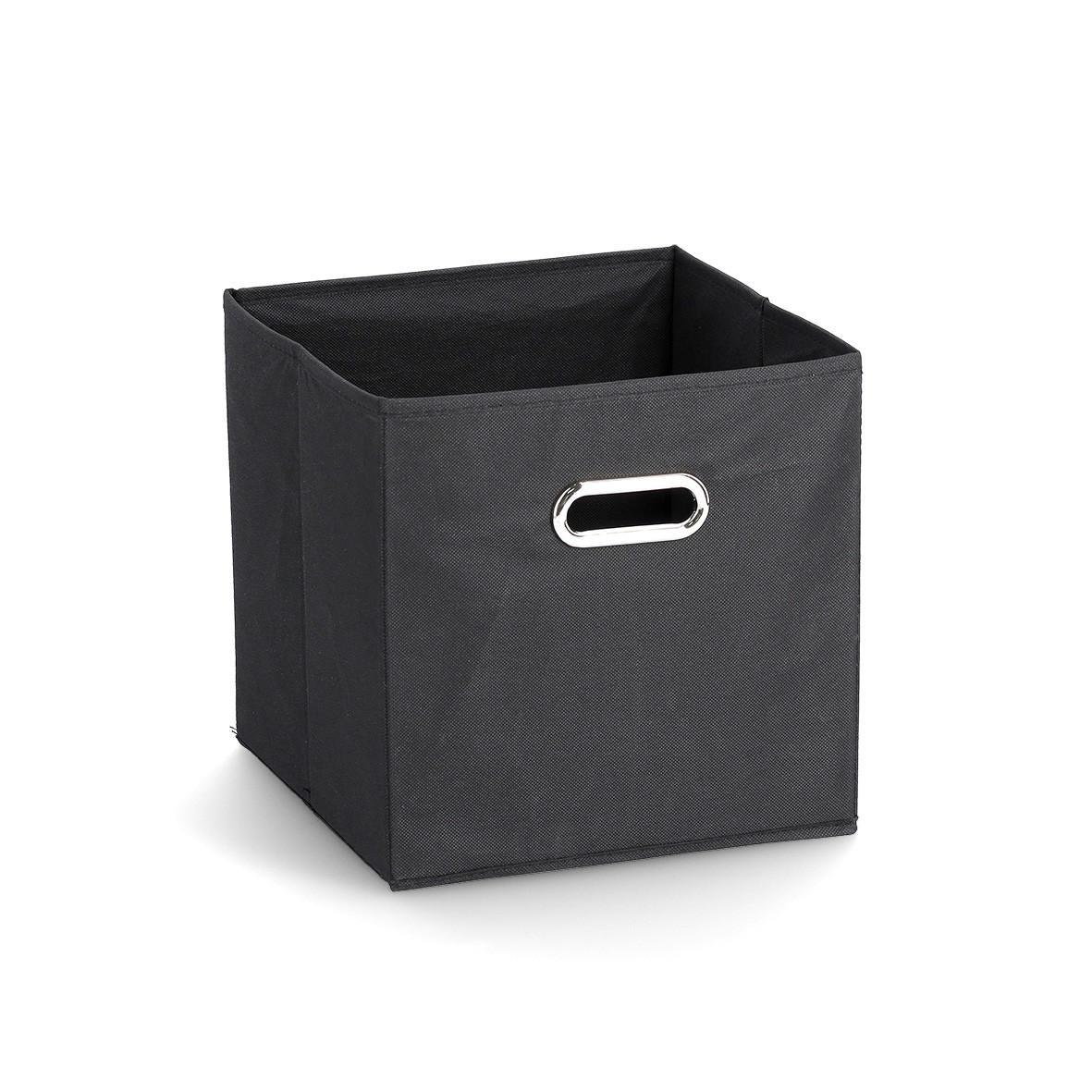 AUFBEWAHRUNGSBOX mit Griff, Vlies - Schwarz - Schwarz, Textil (28/28/28cm) - Zeller Present