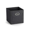 AUFBEWAHRUNGSBOX mit Griff, Vlies - Schwarz - Schwarz, Textil (28/28/28cm) - Zeller Present