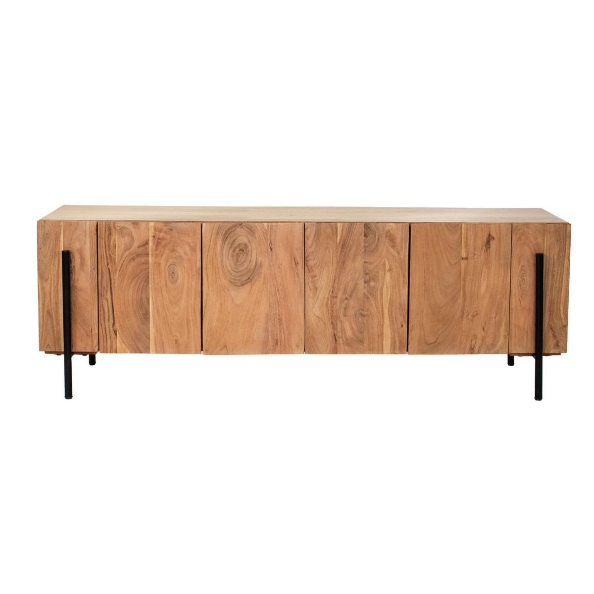 TV-MÖBEL aus Akazienholz 180cm, natürlich - Braun, Holz (180/60/45cm) - Giga Meubel