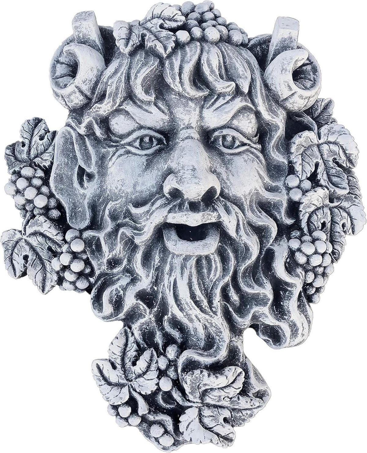 STEINFIGUR Wandkonsole Wandrelief Waldgeist frostfest wetterfest Steinguss Gartenfigur - Grau, Stein (25/8/30cm) - stoneandstyle