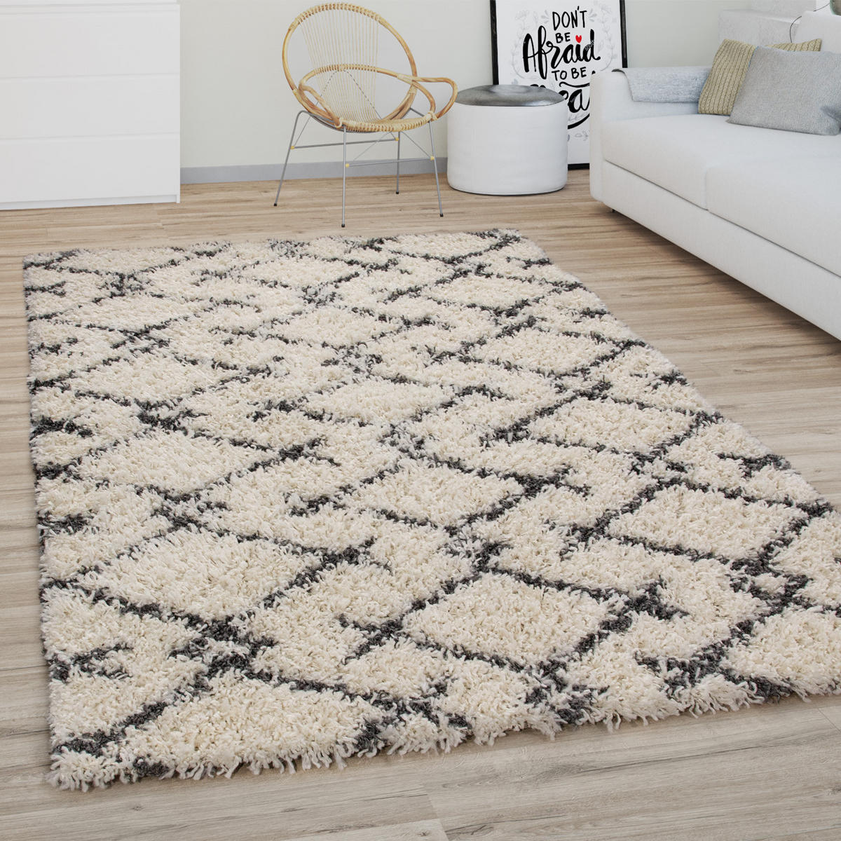HOCHFLORTEPPICH 120/170 cm Kalmar 451 - Anthrazit, Textil (120/170cm) - Paco Home