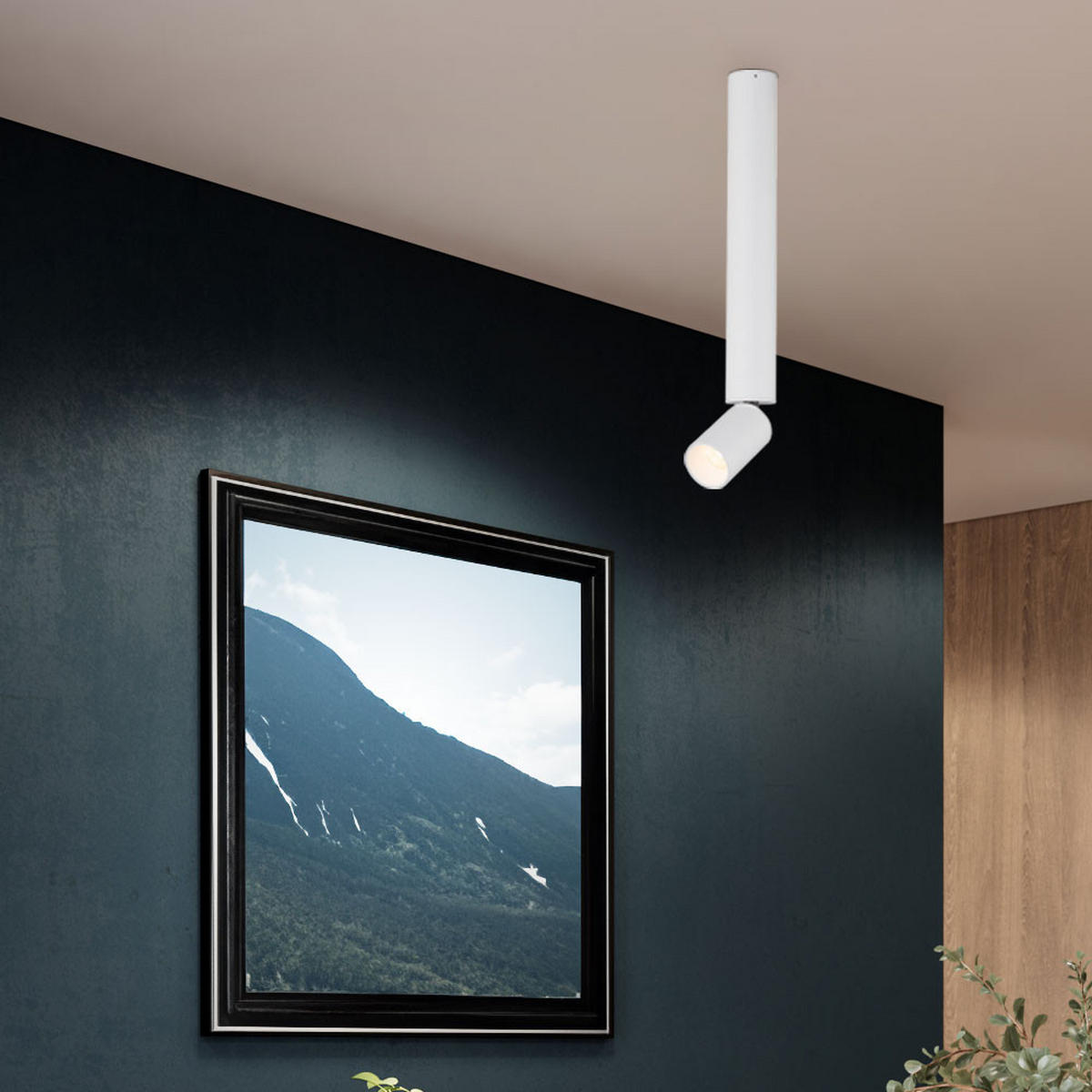 LED DECKENLEUCHTE Aluminium Weiß beweglicher Spot 2er Set - Weiß, Metall (4.5/4.5/38cm) - Globo Lighting