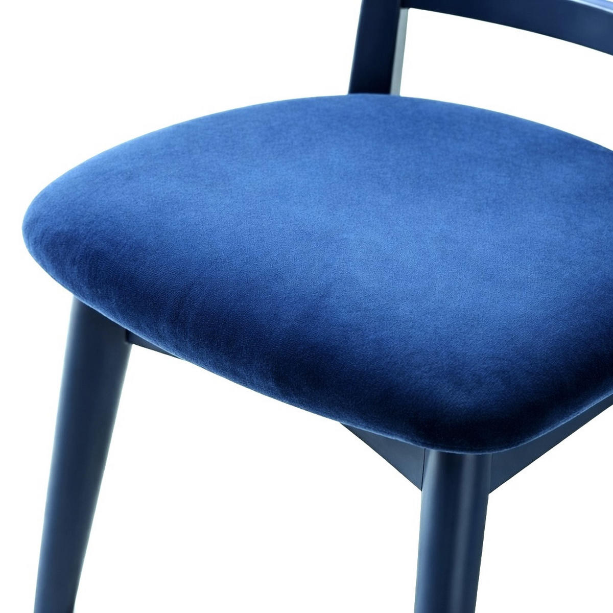 STUHL Angela 76 x 47 x 48 cm, blau - Blau, Metall (47/76/48cm) - Margaret Hadas24