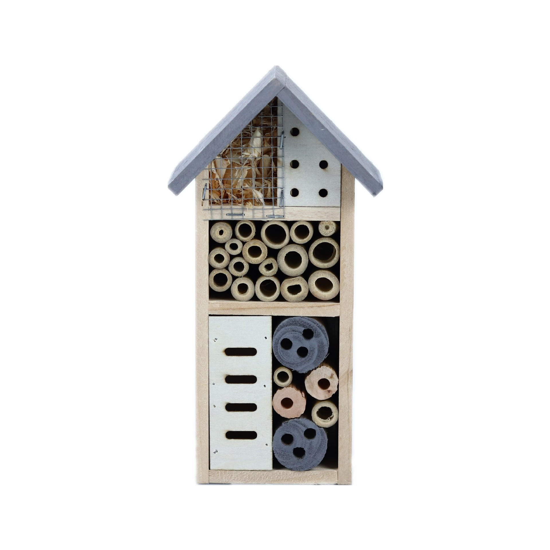 INSEKTENHOTEL 13.2/8.3/26 cm - Multicolor, Holz (8.3/26/13.2cm) - Authentics