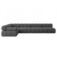 ECKSOFA modulares Sofa Mende-L3 - 380x190x70 cm Grau Bouclé - Grau, Holzwerkstoff/Textil (380/190cm) - ALTDECOR