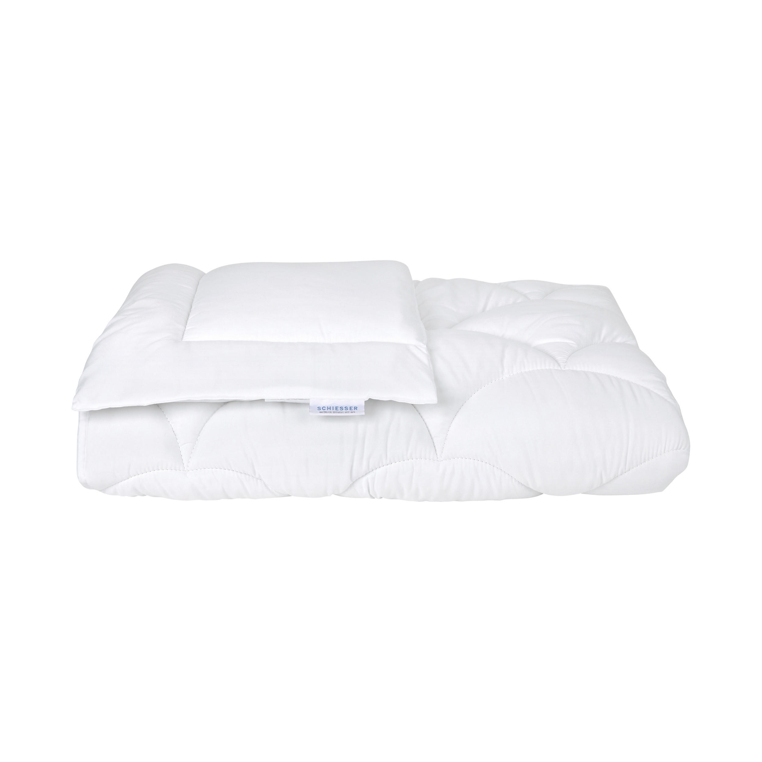 KINDERDECKE mit Kissen Lagom - 2-teilig - 100 x 135 cm - Weiß - Weiß, Textil (100/135cm) - SCHIESSER