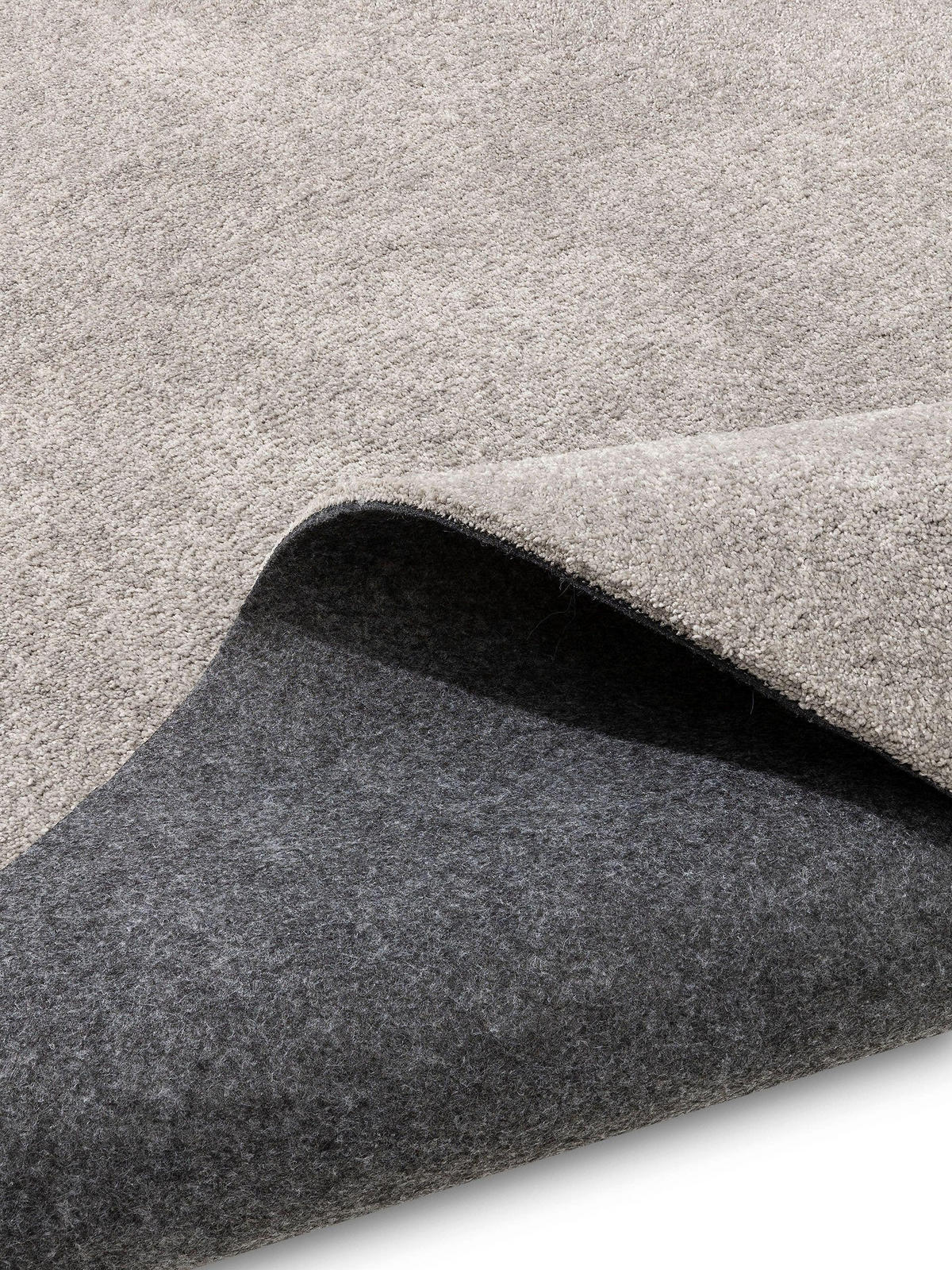 TEPPICH Nina waschbar ø 200 cm rund - Grau, Kunststoff (200/200cm) - benuta Nest
