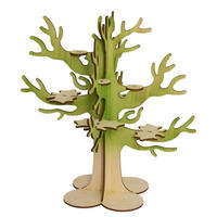 HOLZDEKO Baum für Minieulen 40/40/45 cm - Grün, Holz (40/45/40cm)