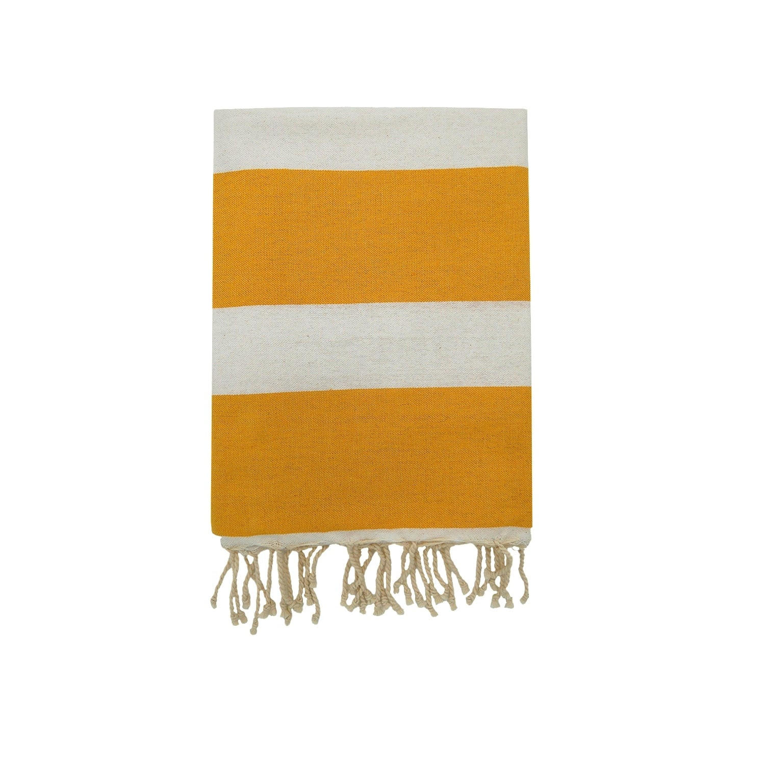 HAMAMTUCH Flachgewebe Traditionell Gelb 100x200 190g/m² - Transat Sonnenblume - Gelb, Textil (100/200cm) - LE COMPTOIR DE LA PLAGE