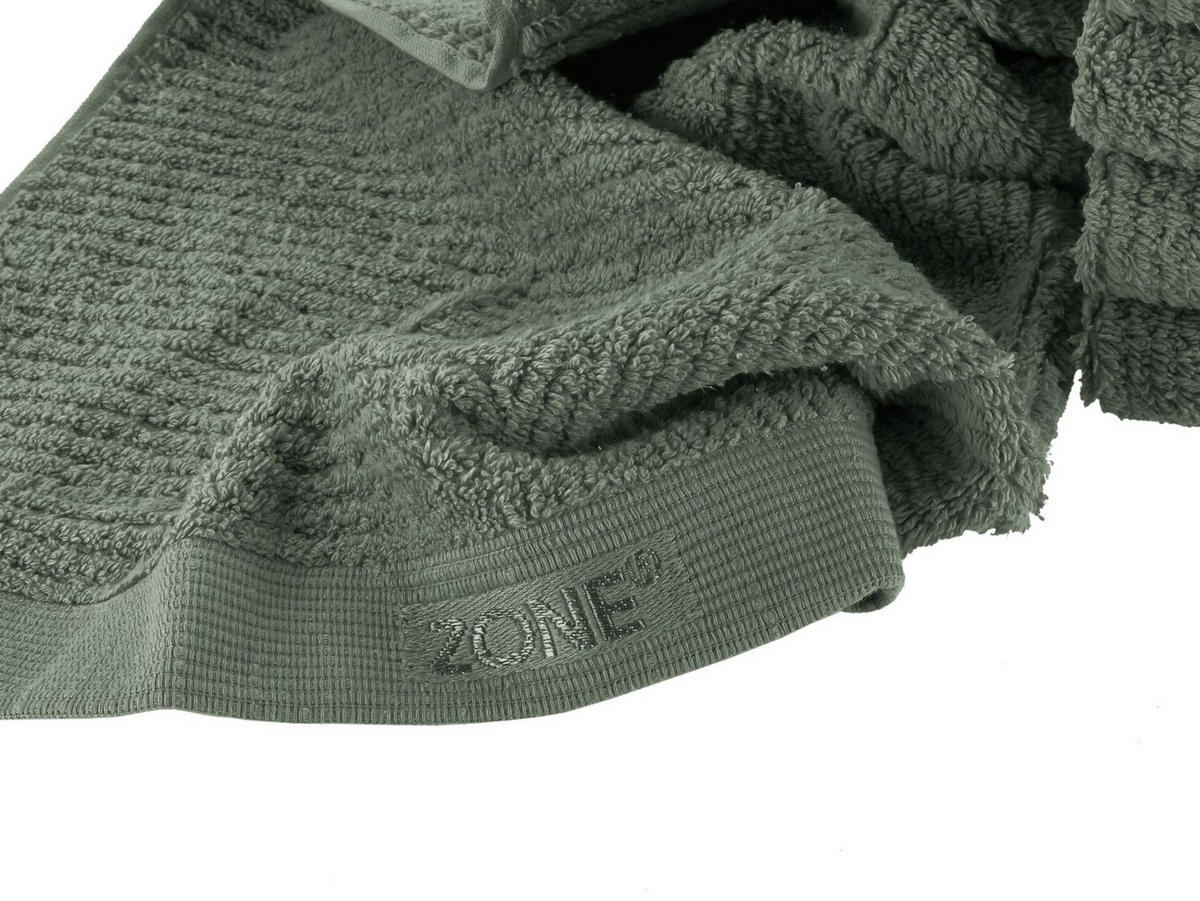 HANDTUCH Classic olive green 50/100 cm - Olivgrün, Textil (50/100cm) - Zone Denmark