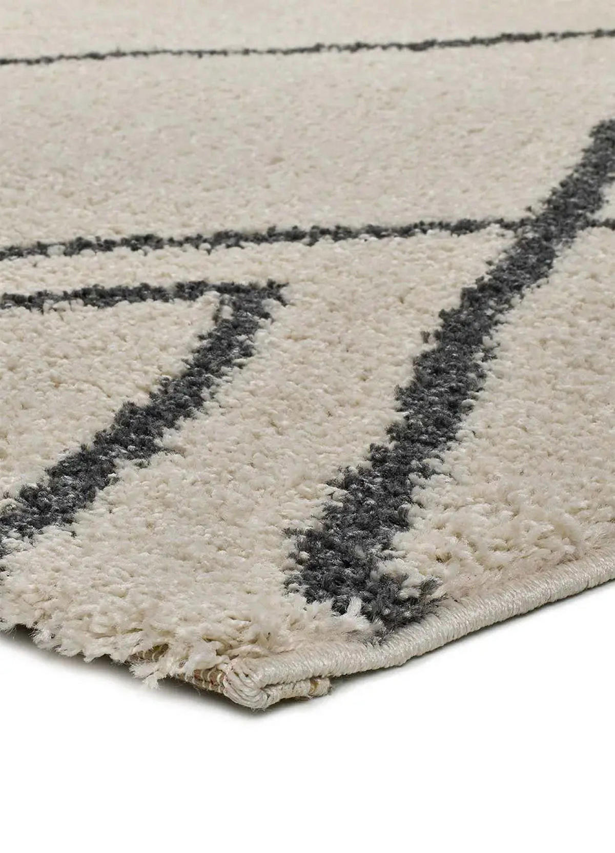 HOCHFLORTEPPICH Weiß Atlas 133/190 cm - Weiß, Naturmaterialien/Textil (133/190cm) - Atticgo