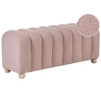 POLSTERBANK Bouclé Beige Idyllwild - Beige, Textil (111/45/39cm) - Beliani
