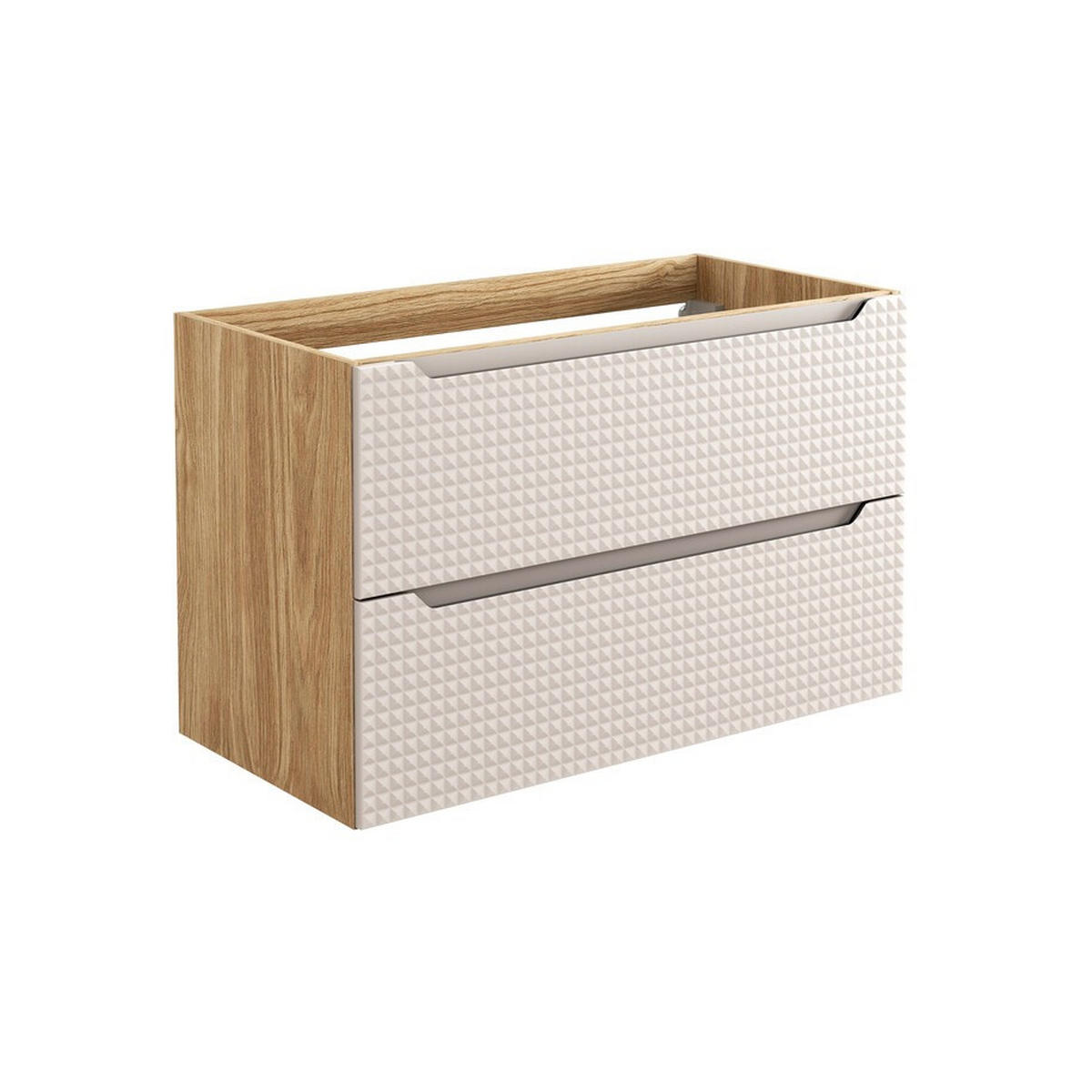 BADMÖBEL-SET 7 Teile Luxor Beige L BM142 in Eiche geölt/Beige - Eichefarben/Beige, Holz (90/170/46cm)