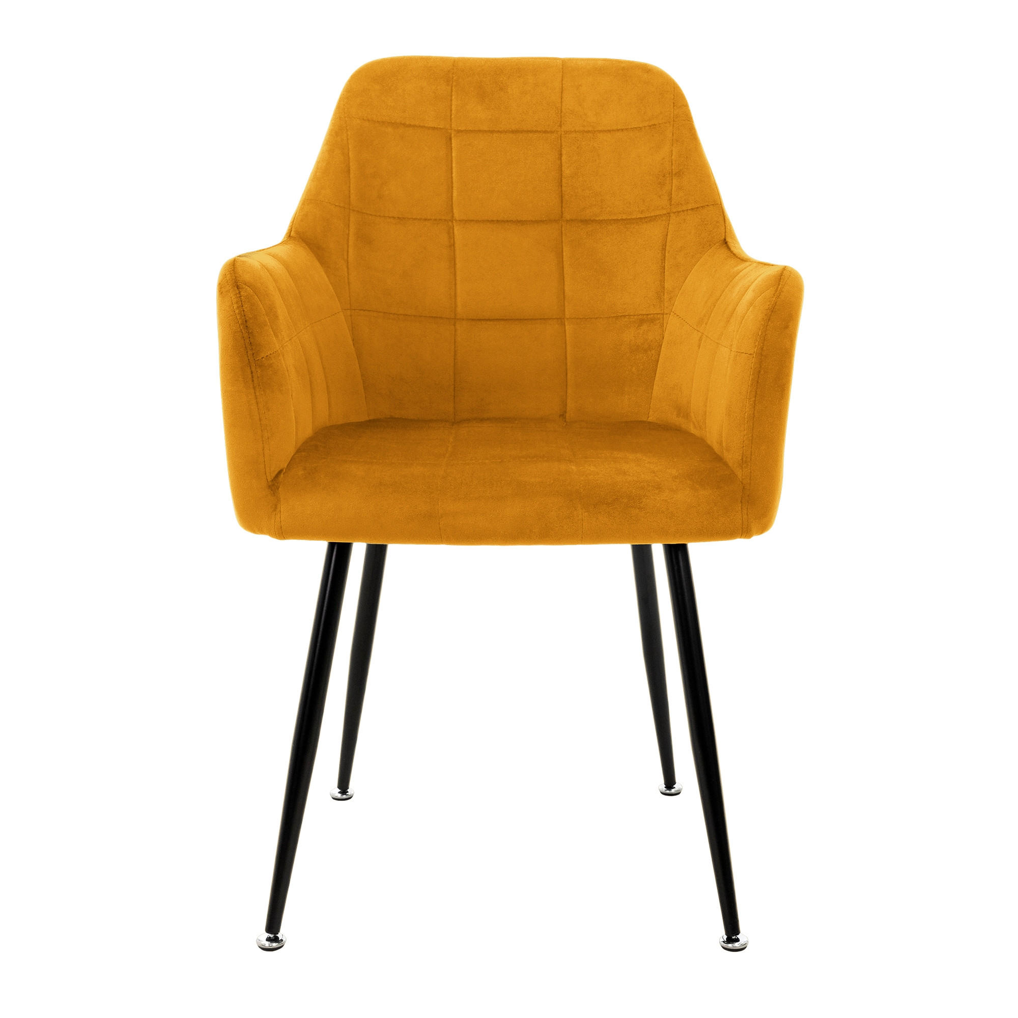 ESSZIMMERSTUHL Samt Gelb 2er Set - Gelb, Textil (60/84/58cm) - ML-DESIGN