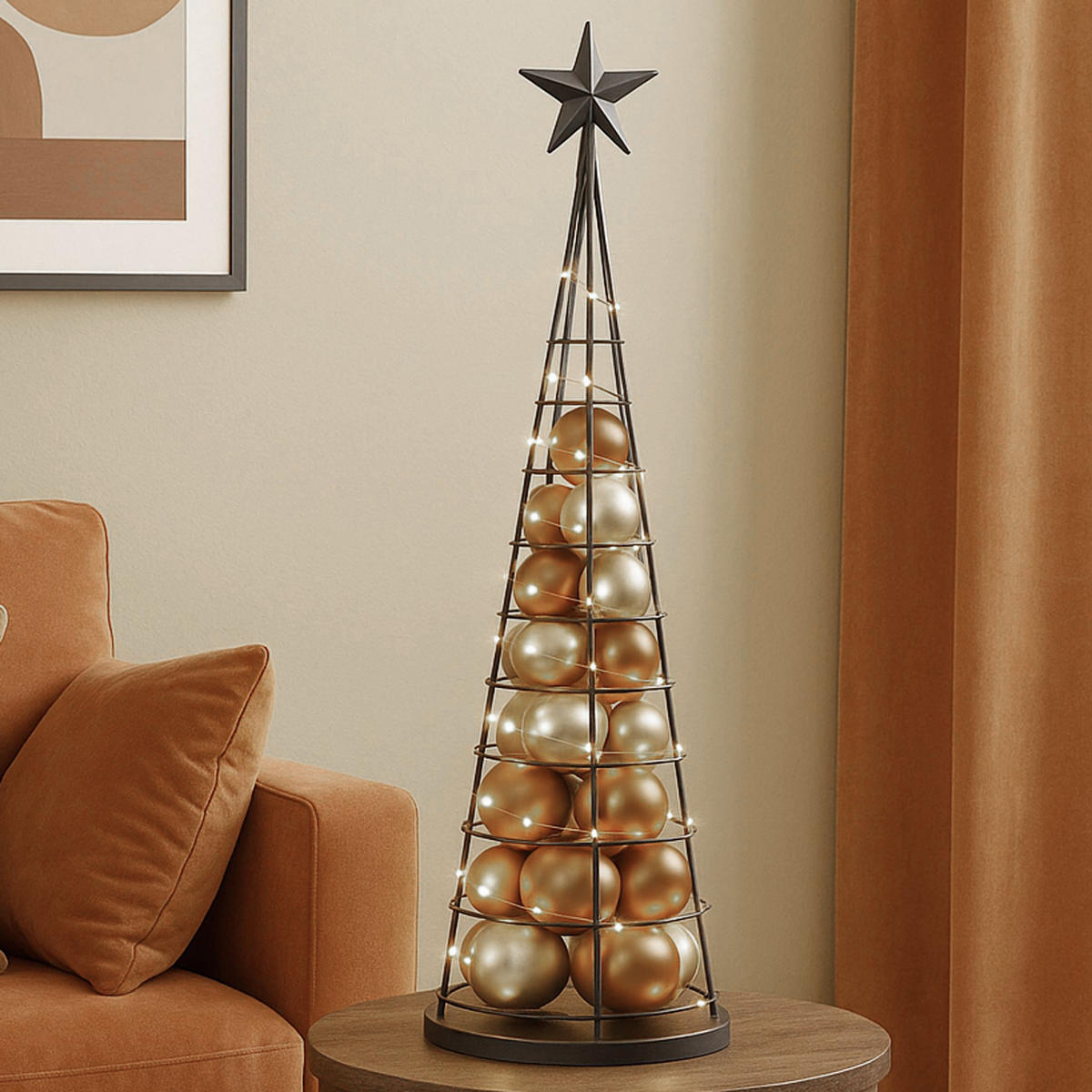 DEKO-BAUM Schwarz - Schwarz, Metall (25/90cm) - MCW