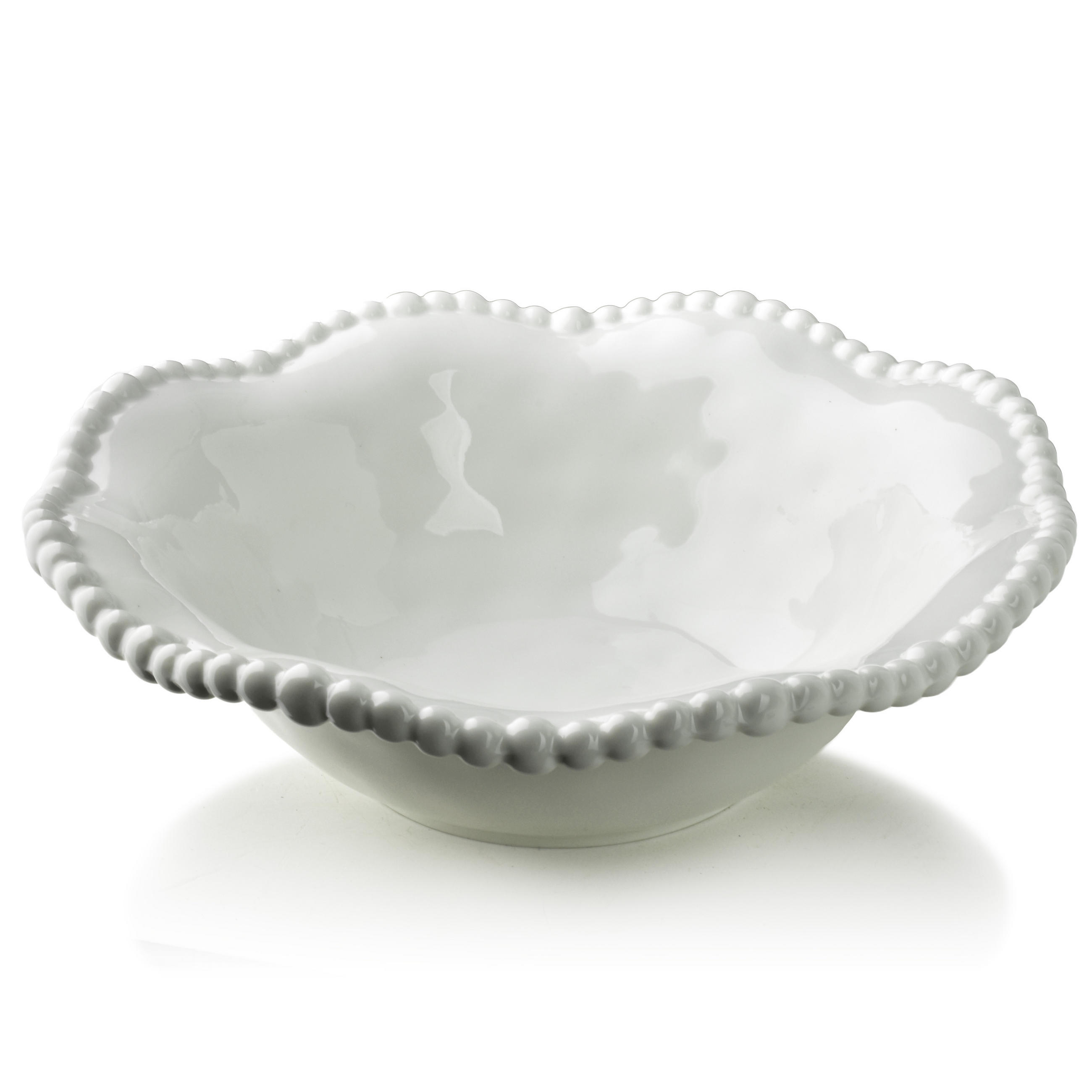 SCHALE Basic weiß 25/25/8 cm Porzellan - Weiß, Keramik (25/8/25cm) - Mondex