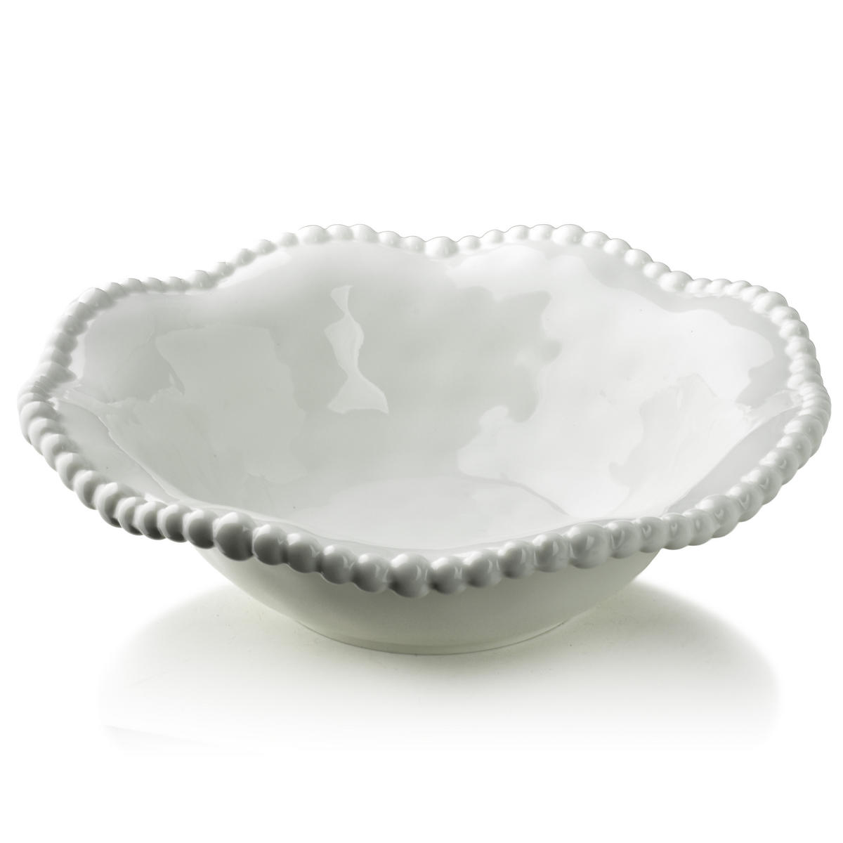 SCHALE Basic weiß 25/25/8 cm Porzellan - Weiß, Keramik (25/8/25cm) - Mondex