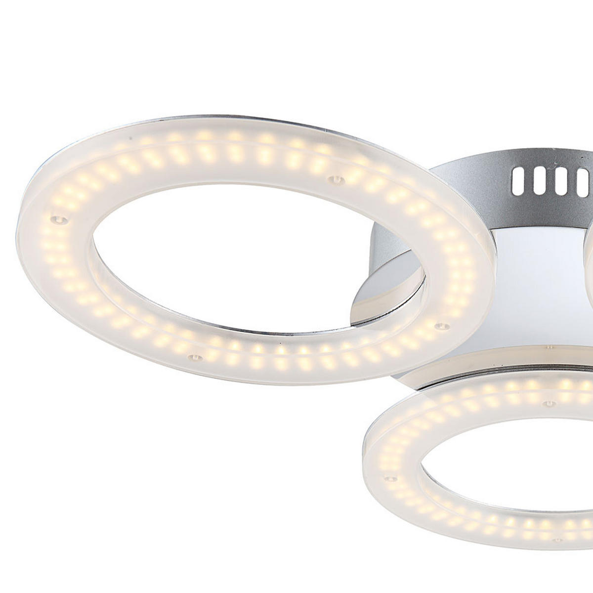 LED DECKENLEUCHTE Marlene Chrom Opal - Weiß, Metall (52/52/6cm) - Globo Lighting