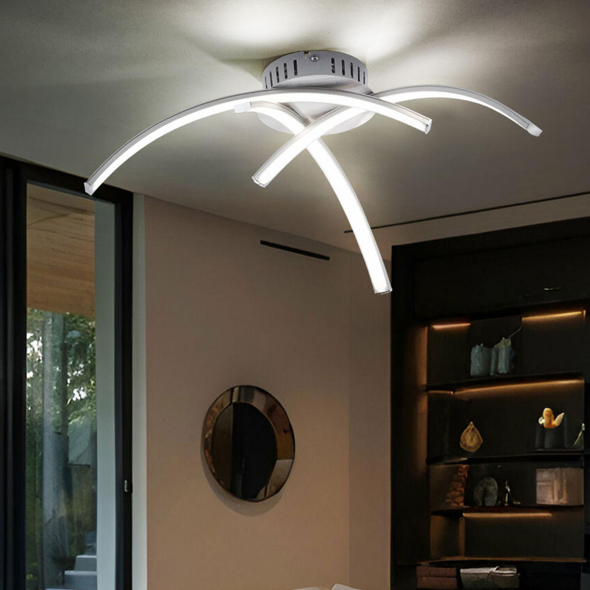 LED DECKENLEUCHTE Valerie Silber Metall - Silberfarben, Metall (40/40/16cm)