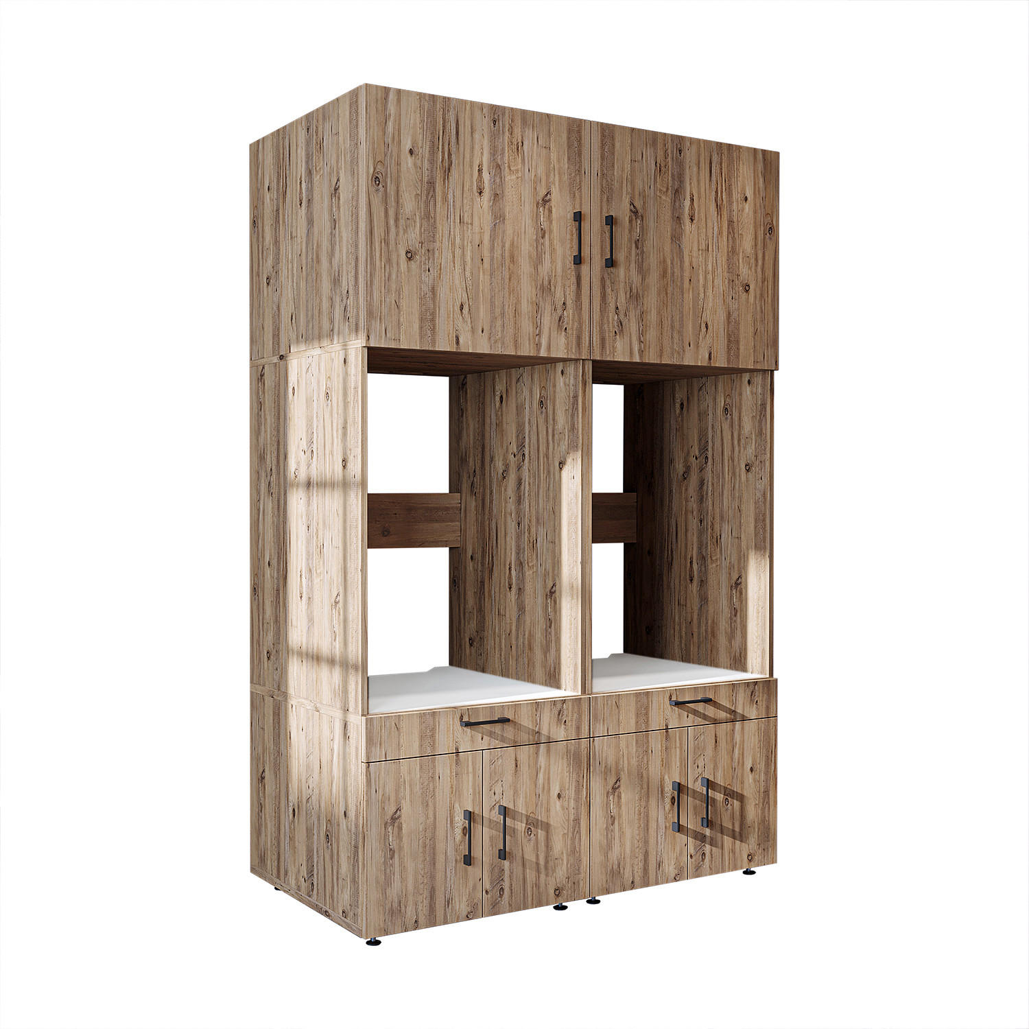 WASCHMASCHINENSCHRANK Serie 3 134cm Breit, 205cm Hoch - Eichefarben, Holzwerkstoff (134/205/67cm)