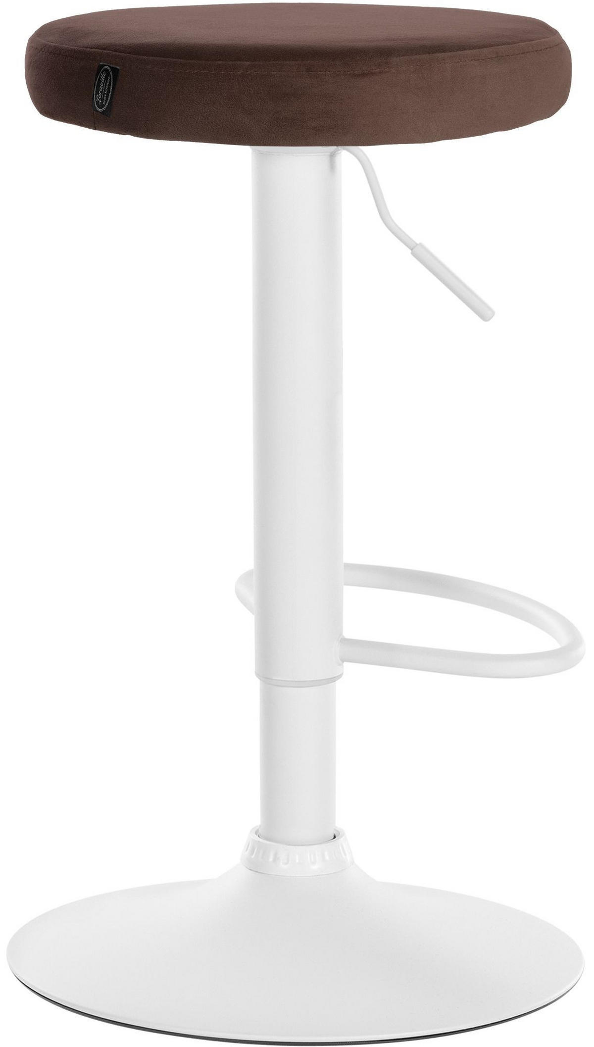 BARHOCKER 2er Set Samt braun - Braun, Textil/Metall (38.5/60/38.5cm) - CLP