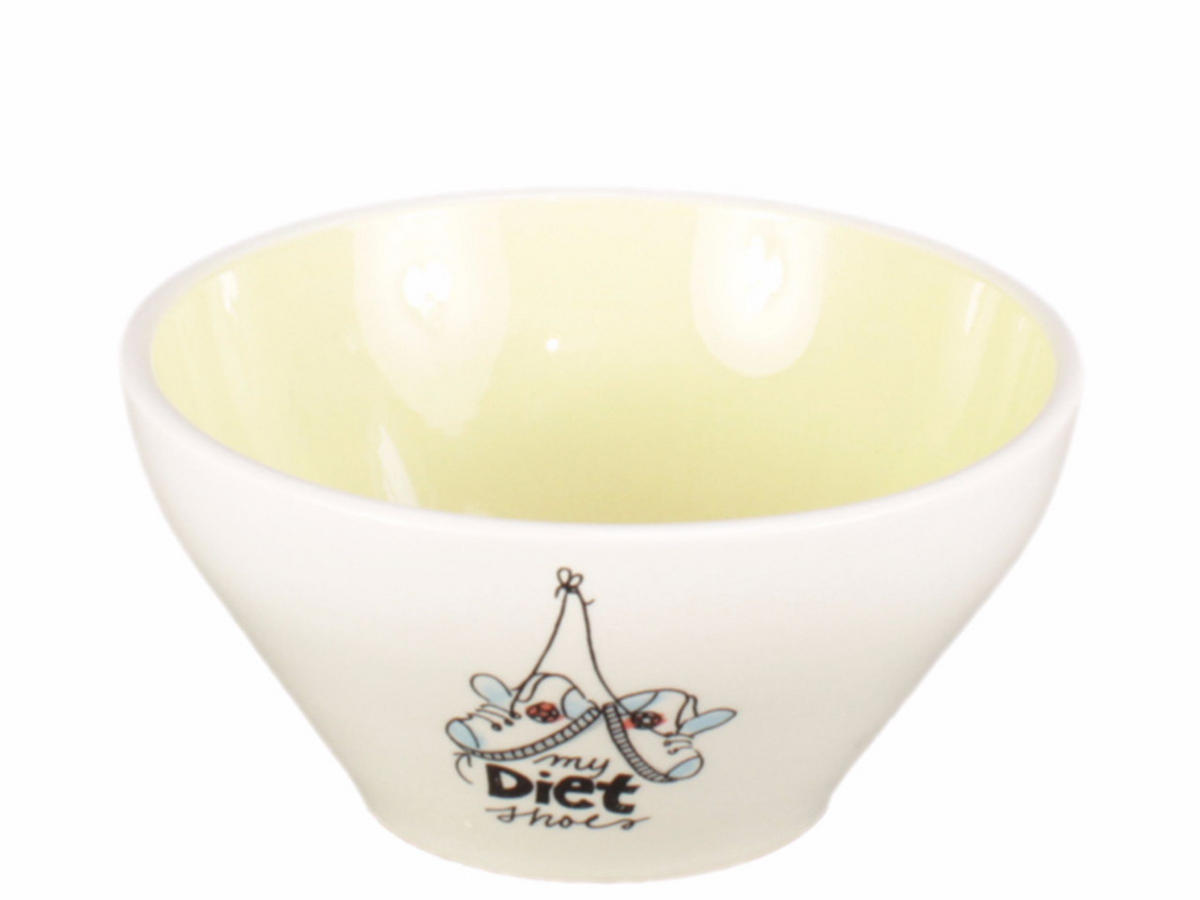 SCHALE Creme/Gelb in Gelb - 15,5cm - Multicolor, Keramik (15.5/6.7/15.5cm) - Blond Amsterdam