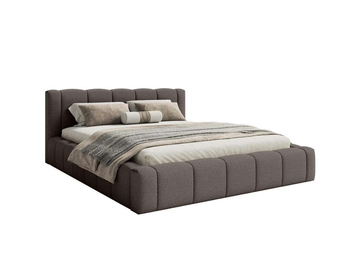 POLSTERBETT Nedi 160x200 cm, Braun - Braun, Textil (160/200cm) - Fedve