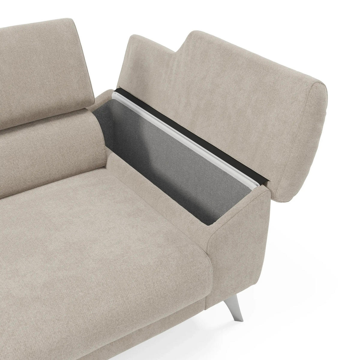 LINEARSOFA Donatello - Creme, Metall (213/76/102cm) - Divani.store