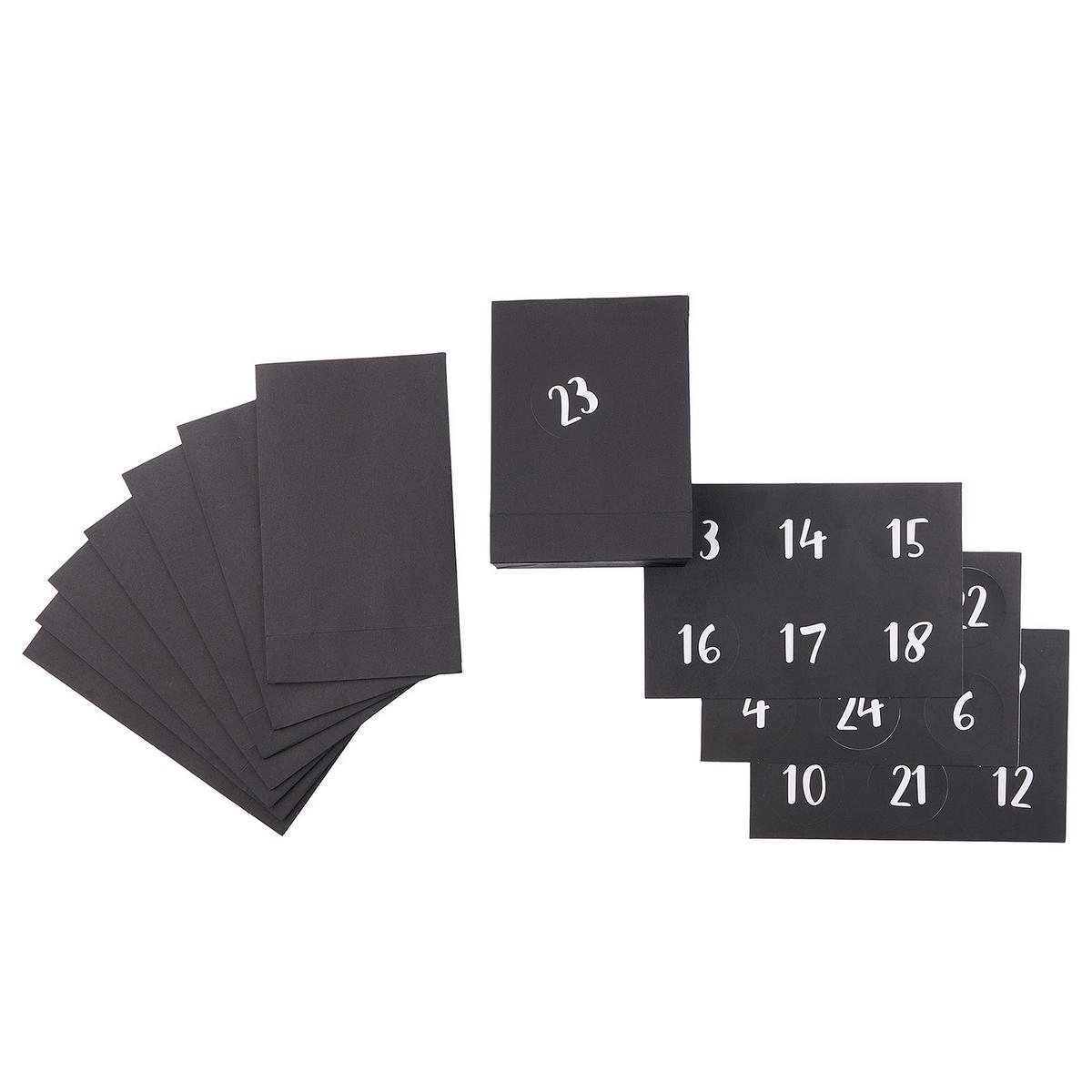 ADVENTSTÜTEN Surprise - Schwarz/Weiß, Papier (25/2.5/20cm) - Butlers