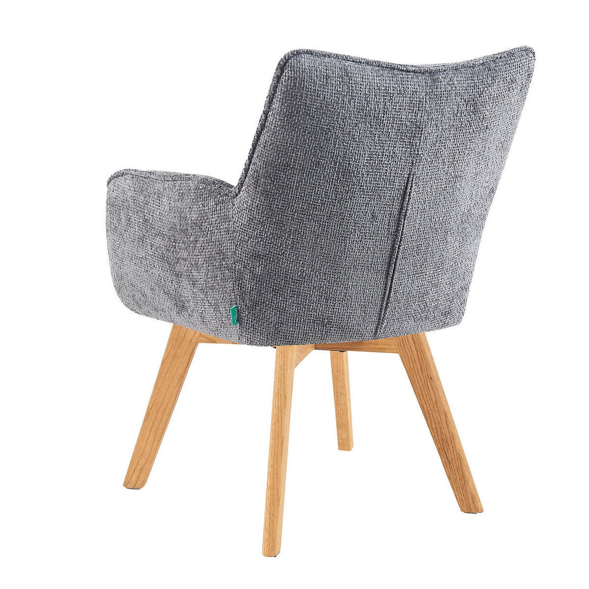DREHSTUHL Mika-Ella - Honigeiche/Grau, Eichenholz/Holz (59/84/66cm) - DUBI Möbel