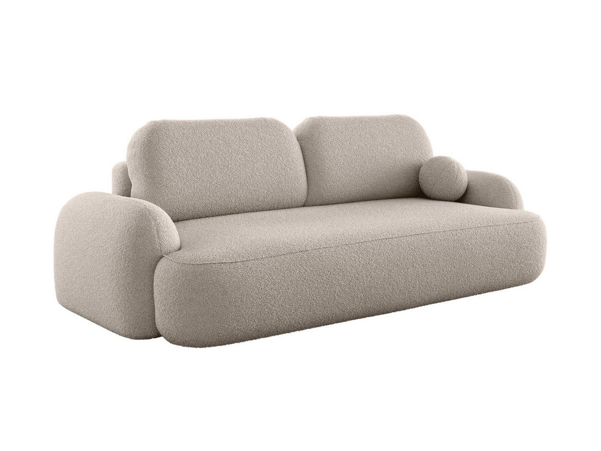 SOFA MOLLY mit Schlaffunktion TERRA FROTTE 03 mit Stauraum - Beige, Textil (121/94/255cm) - Bedante