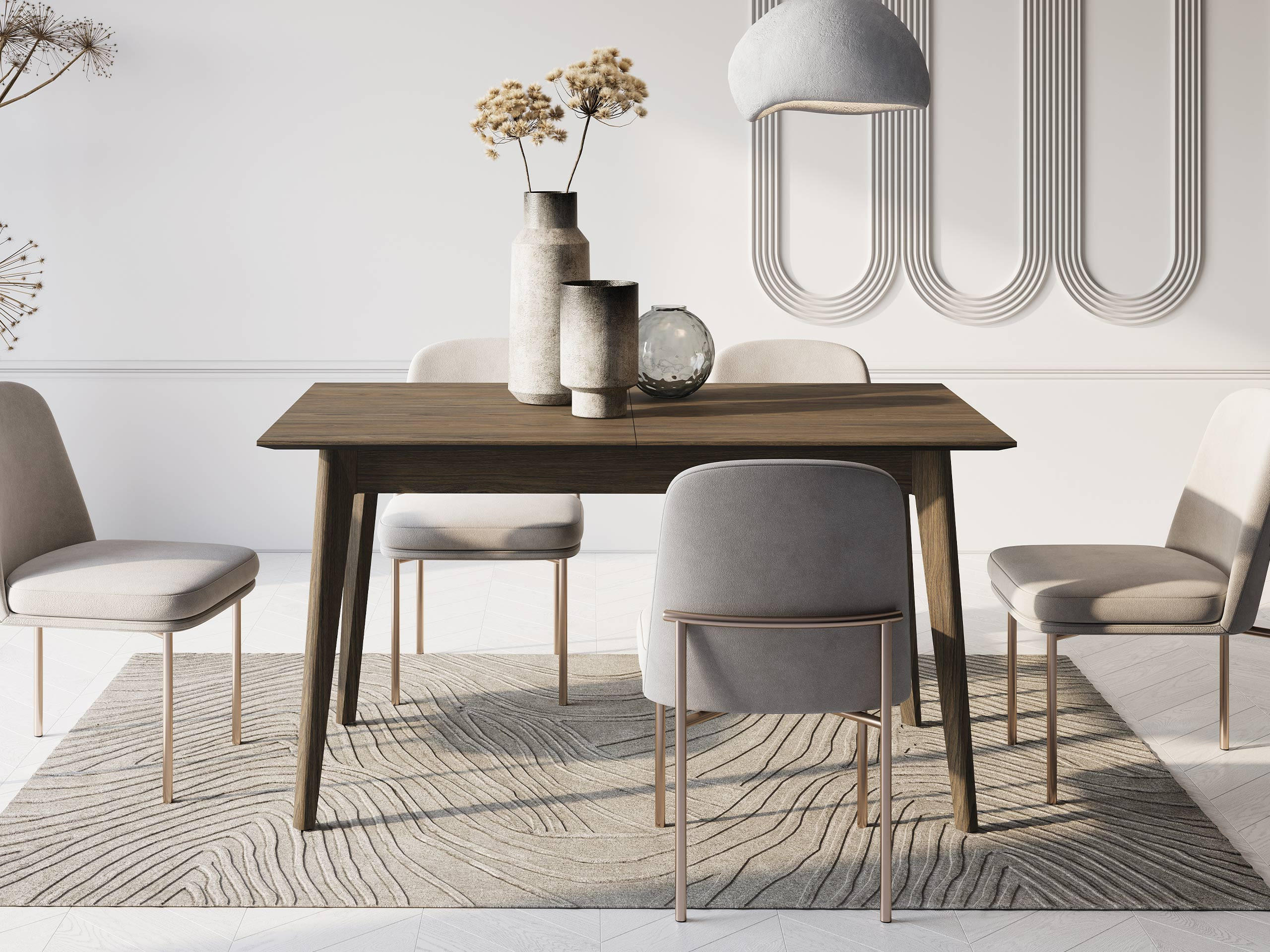 ESSTISCH ausziehbar Plot PT03 - Dunkelbraun, Holz/Holzwerkstoff (85/145/77cm) - MIRJAN24