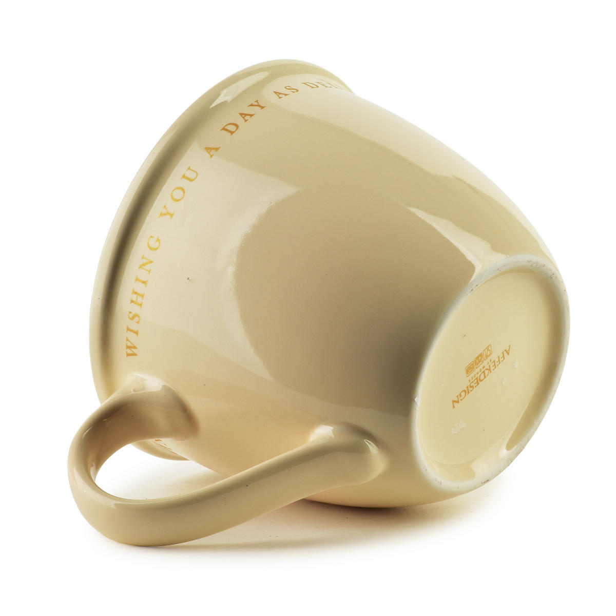 BECHER Hendia Beige 11.5/15.5/9 cm Porzellan - Beige, Keramik (0.5L) - Mondex