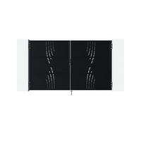 STAHLFLÜGELTOR Nali Veleta Mattschwarz 3m H.180cm - Schwarz, Metall (293/180cm) - Casanoov