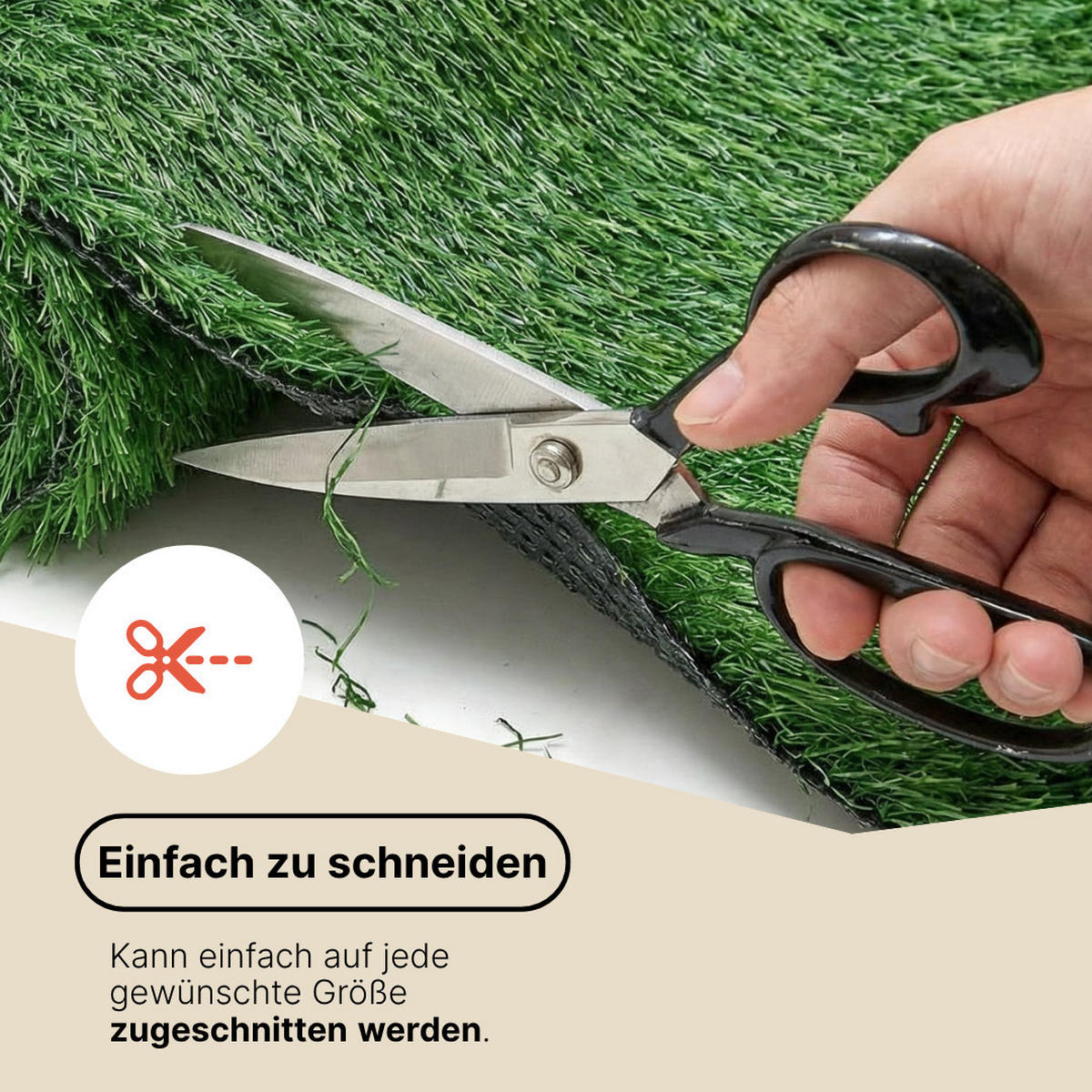 KUNSTRASEN Verde 50 mm – UV-beständig, pflegeleicht, wetterfest für Garten & Terrasse 300/300 cm - Grün, Textil (300/300cm) - Tapiso