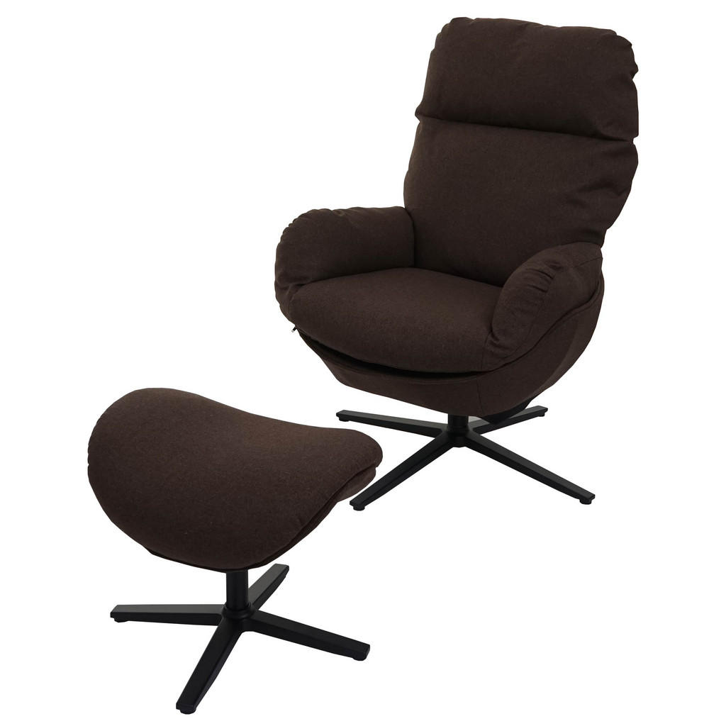 MCW RELAXAČNÍ KŘESLO + STOLEK Hnědá