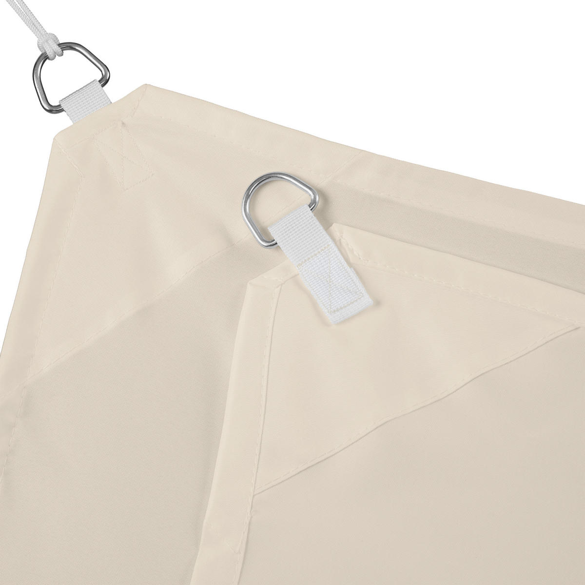 SONNENSEGEL - Beige, Textil/Metall (400/200cm) - Relaxdays