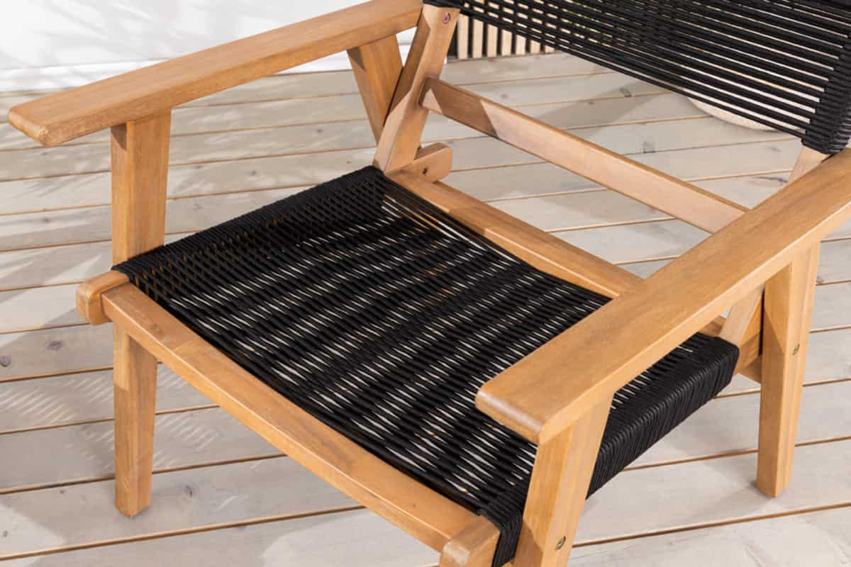 GARTENSTUHLSET BALI ROPE 2-teilig Akazie Natur|Anthrazit - Braun/Grau, Holz/Kunststoff (67/85/75cm) - riess-ambiente