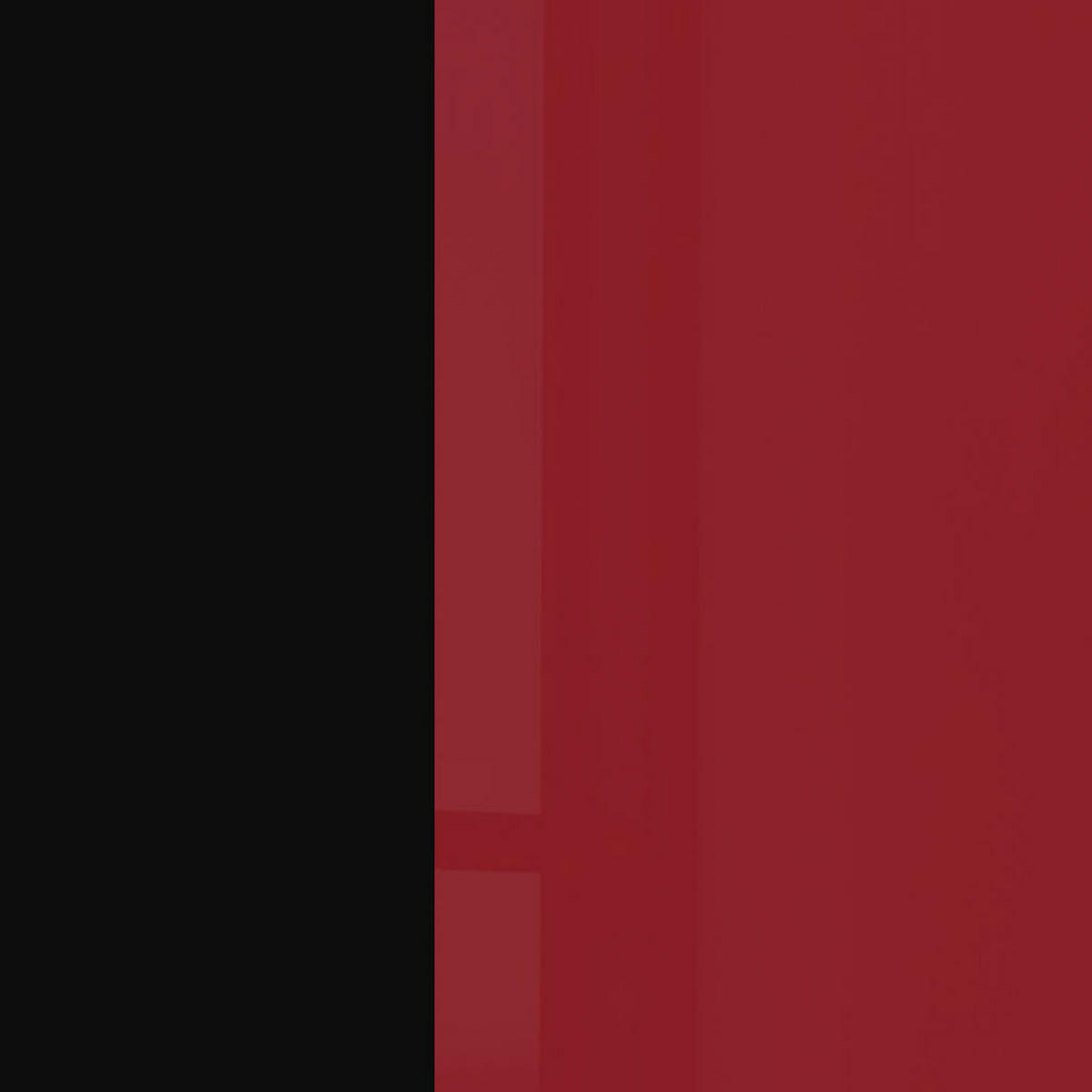 L-FORM KÜCHENZEILE 9-tlg Brerra Schwarz / Rubinrot Hochglanz 264,5 / 265 / 154cm - Blum Teilauszug - Rot/Schwarz, Holzwerkstoff/Metall (264.5/154/265cm) - Feldmann-Wohnen