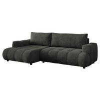 ECKSOFA Haiti, Seite: Links LC+2R - Anthrazit/Schwarz, Holz/Textil (276/156cm) - MIRJAN24